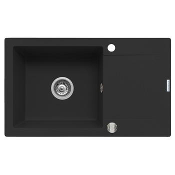 Chiuveta bucatarie Pyramis KORFU, 1 cuva si 1 picurator, 780x460mm, adancime 190mm, reversibila, Pyragranite carbon Chiuveta bucatarie Pyramis KORFU, 1 cuva si 1 picurator, 780x460mm, adancime 190mm, reversibila, Pyragranite carbon