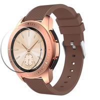 Curea Silicon Sikai 20mm + Sticla Protectie, compatibile cu smartwatch Samsung Galaxy watch 42mm diagonala, Huawei Watch GT 2 (42mm), Maro CS01