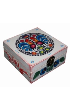 Cutie de bijuterii decorata si pictata manual prin tehnici mixte, Serena, Traditie Cutie de bijuterii decorata si pictata manual prin tehnici mixte, Serena, Traditie