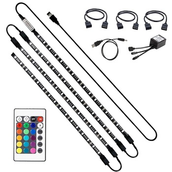 Kit Banda LED SMART4 TV 24-39 pentru Iluminare Ambientala Fundal RGB in Spatele Televizorului Backlight cu Telecomanda Kit Banda LED SMART4 TV 24-39 pentru Iluminare Ambientala Fundal RGB in Spatele Televizorului Backlight cu Telecomanda