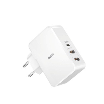 Incarcator de retea ESR Power Delivery (PD) Charger 41W, 1 port USB-C + 2 porturi USB-A, White Incarcator de retea ESR Power Delivery (PD) Charger 41W, 1 port USB-C + 2 porturi USB-A, White