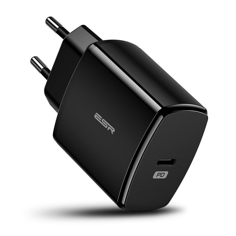 Incarcator de retea ESR Power Delivery (PD) Charger 18W, 1 port USB-C, Black