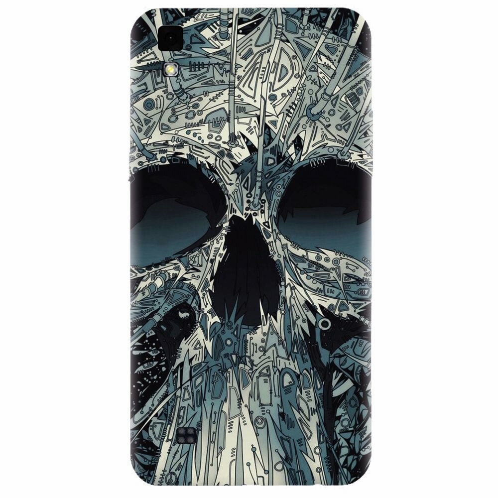 Husa silicon pentru Lg X Power, Abstract Skull Artwork Illustration