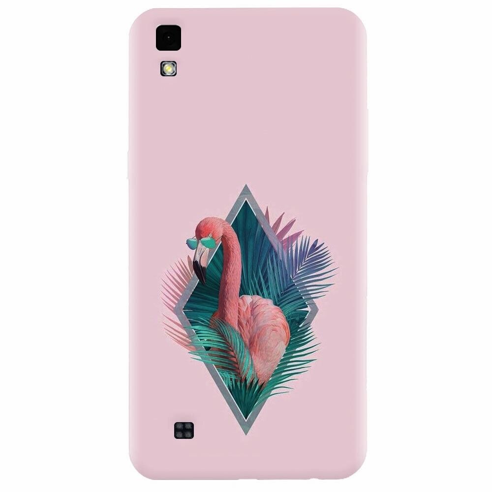 Husa silicon pentru Lg X Power, Flamingo With Sunglass