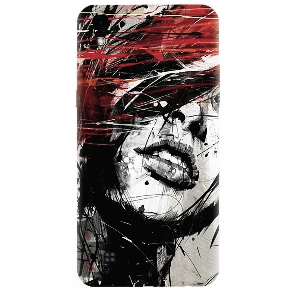 Husa silicon pentru Lg X Power, Byroglyphics Woman Drawing