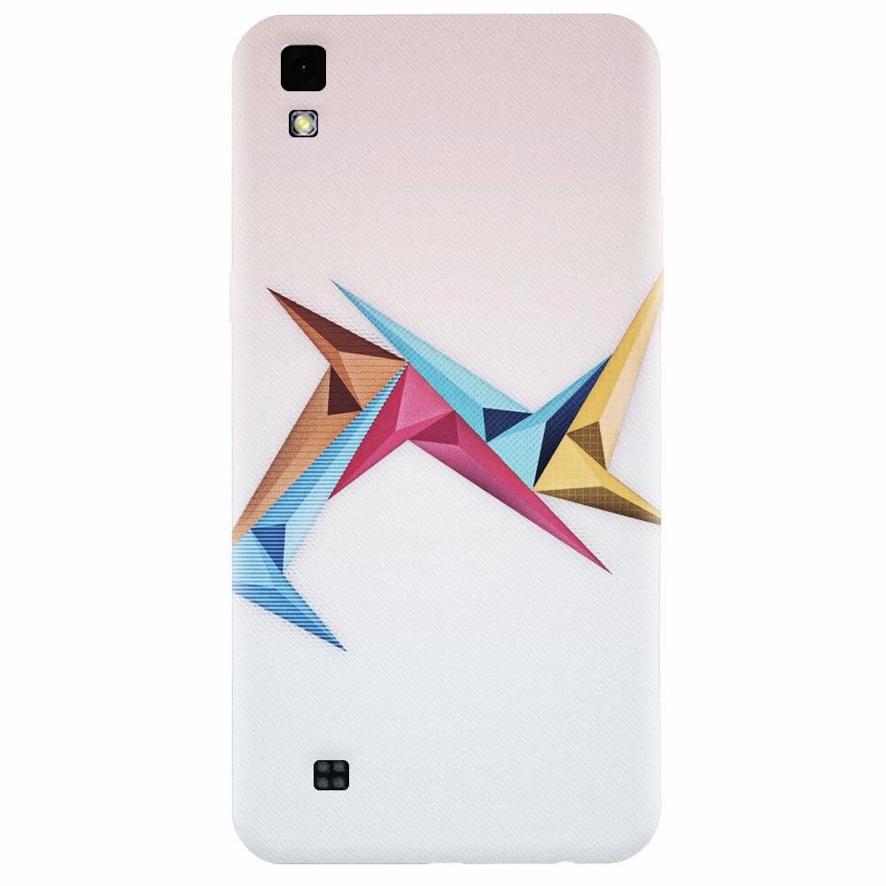 Husa silicon pentru Lg X Power, Abstract Minimalistic Colors Triangles