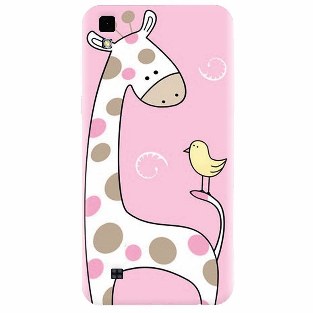 Husa silicon pentru Lg X Power, Cute Giraffe