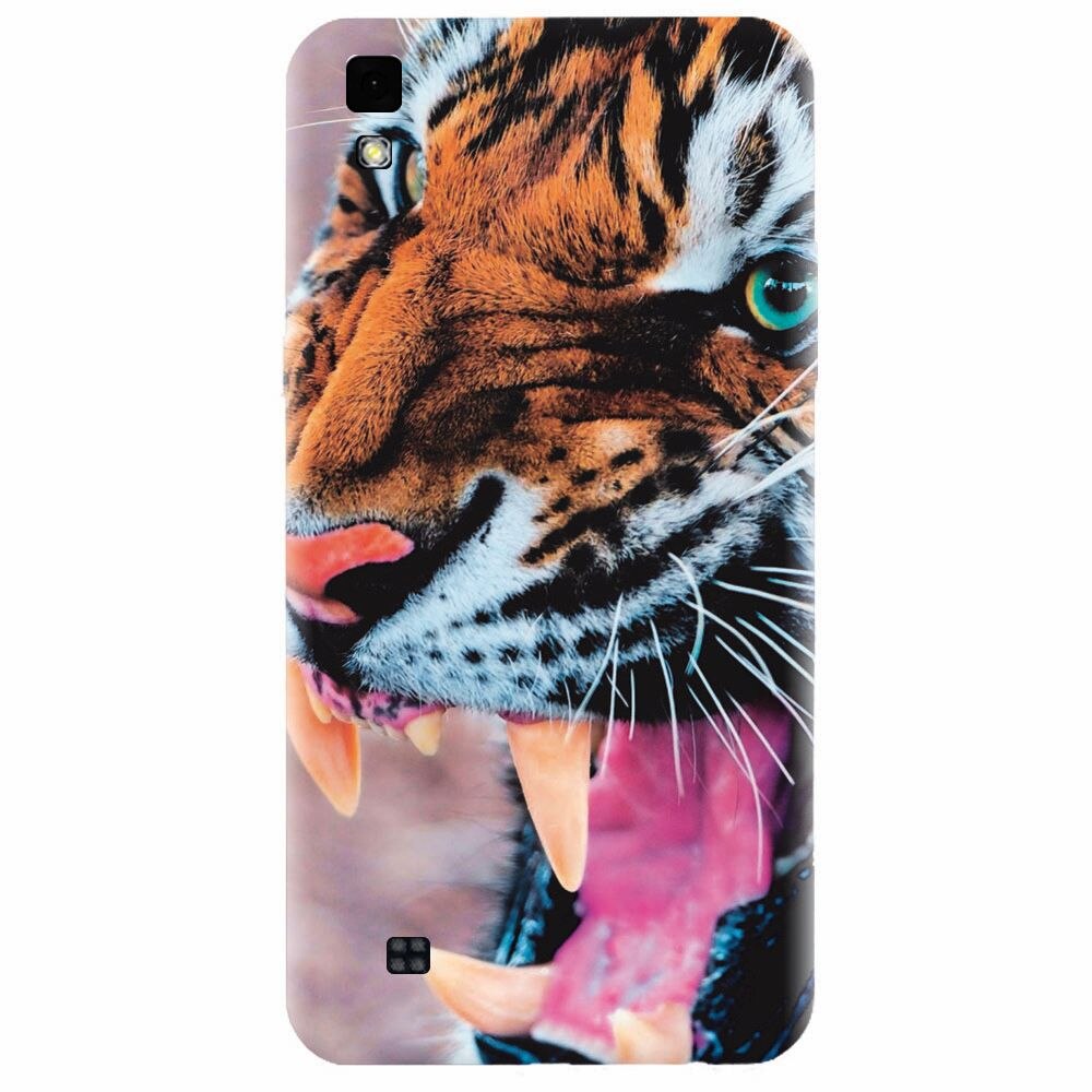 Husa silicon pentru Lg X Power, Angry Tiger Teeth Fresh