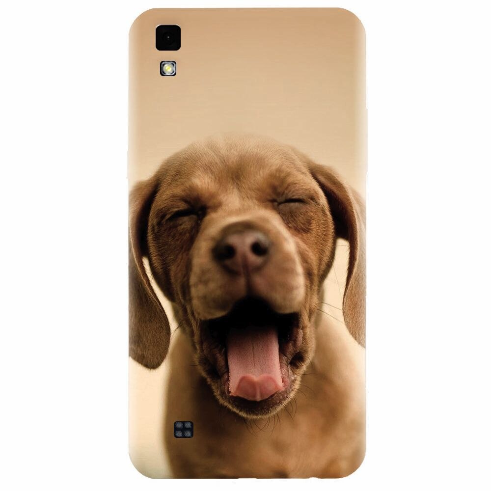 Husa silicon pentru Lg X Power, Cute Yawning Puppy