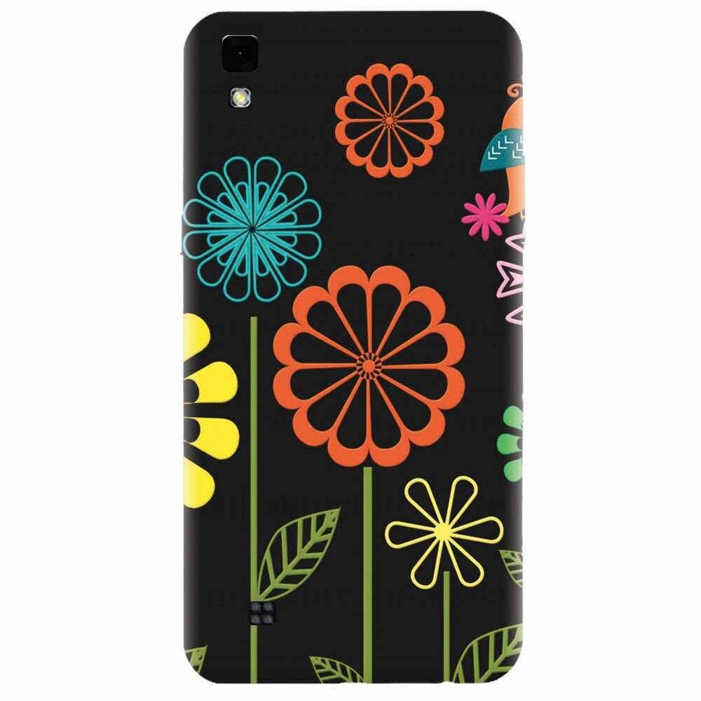 Husa silicon pentru Lg X Power, Colorful Spring Birds Flowers Vectors