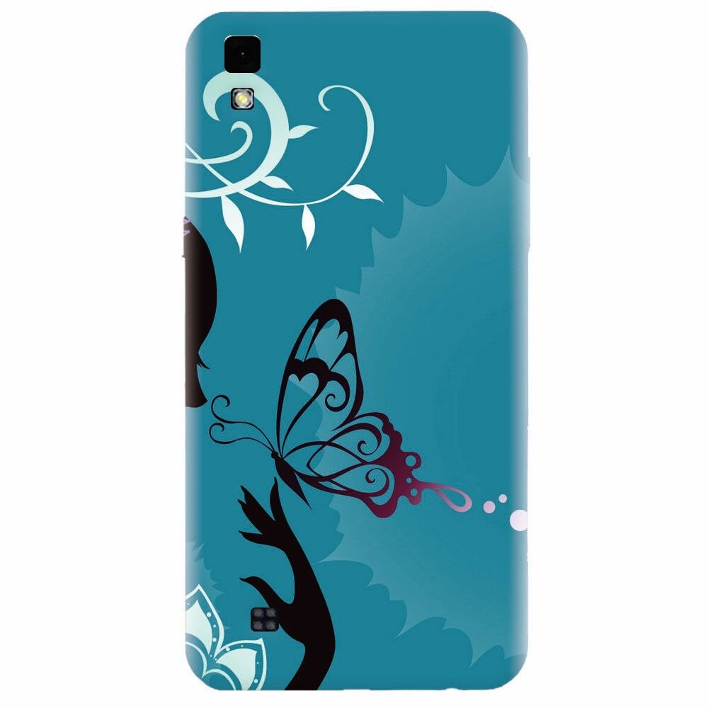 Husa silicon pentru Lg X Power, Blue Butterfly