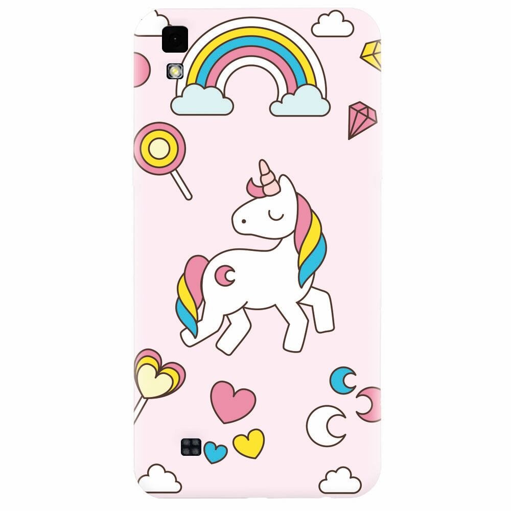 Husa silicon pentru Lg X Power, Cute Unicorn