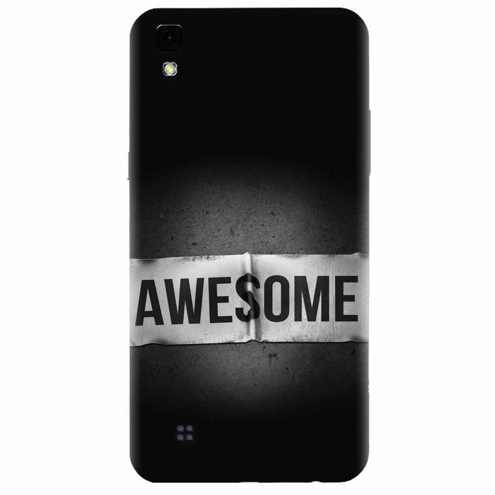 Husa silicon pentru Lg X Power, Awesome Label Dark