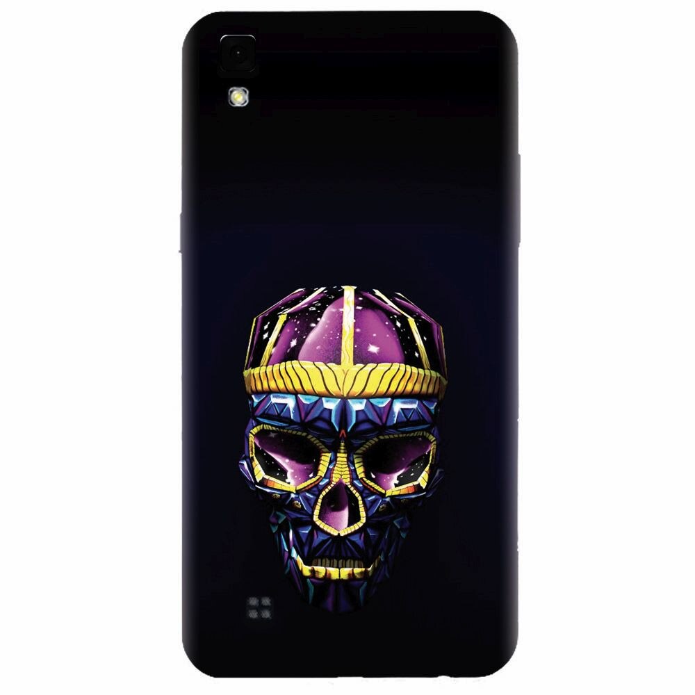 Husa silicon pentru Lg X Power, Colorfull Skull