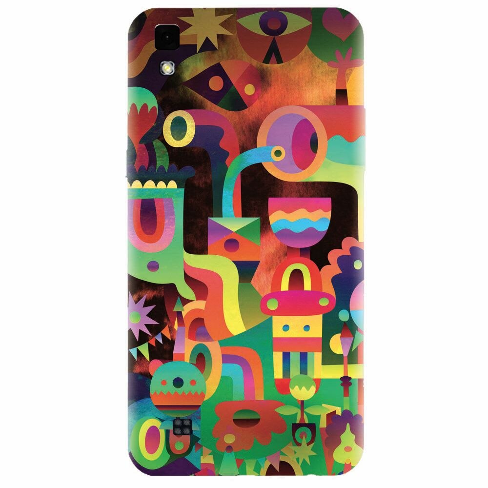 Husa silicon pentru Lg X Power, Abstract Colorful Shapes