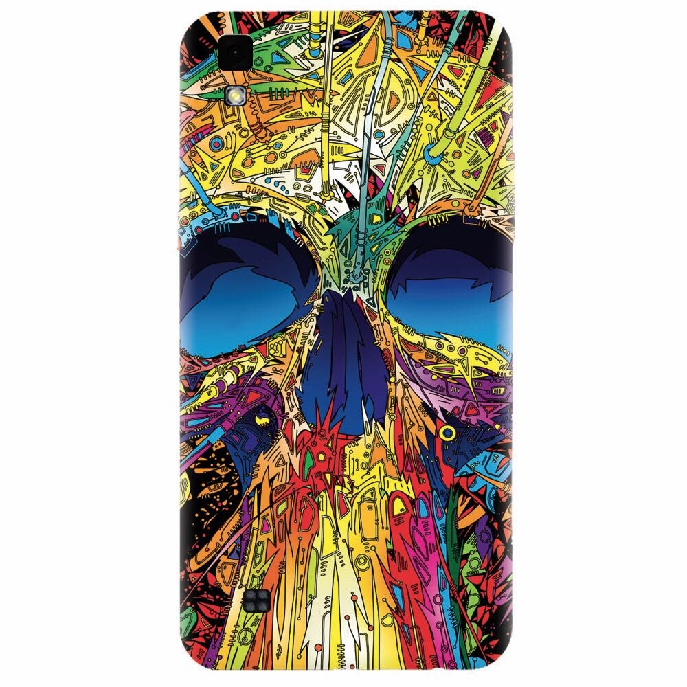 Husa silicon pentru Lg X Power, Abstract Multicolored Skull