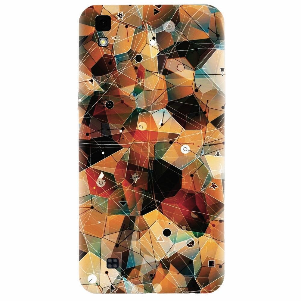 Husa silicon pentru Lg X Power, Abstract Triangles Connected Lines