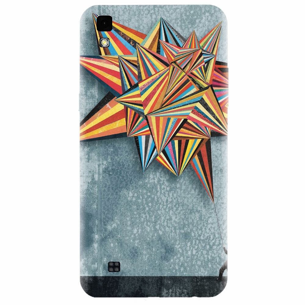 Husa silicon pentru Lg X Power, Abstract Colorful Balloon Triangles