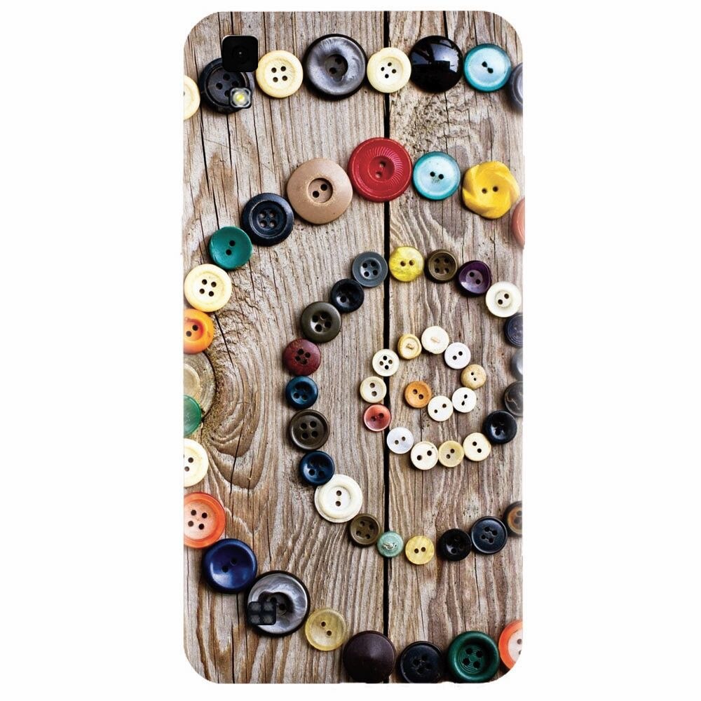 Husa silicon pentru Lg X Power, Colorful Buttons Spiral Wood Deck