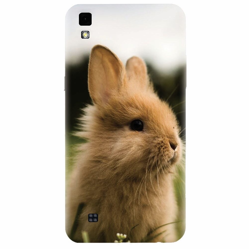Husa silicon pentru Lg X Power, Cute Rabbit In Grass