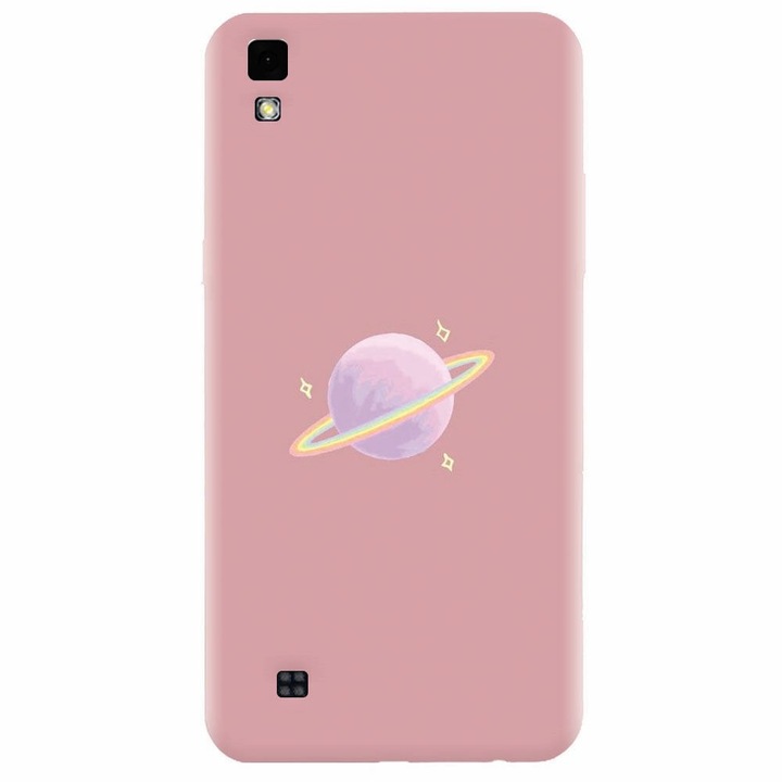 Силиконов калъф за Lg X Power, Saturn On Pink