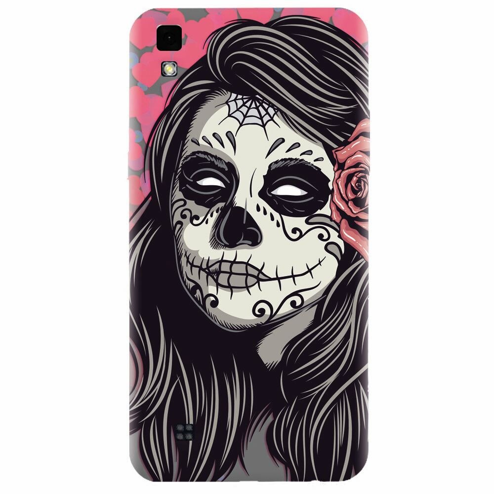 Husa silicon pentru Lg X Power, Mexican Girl Skull