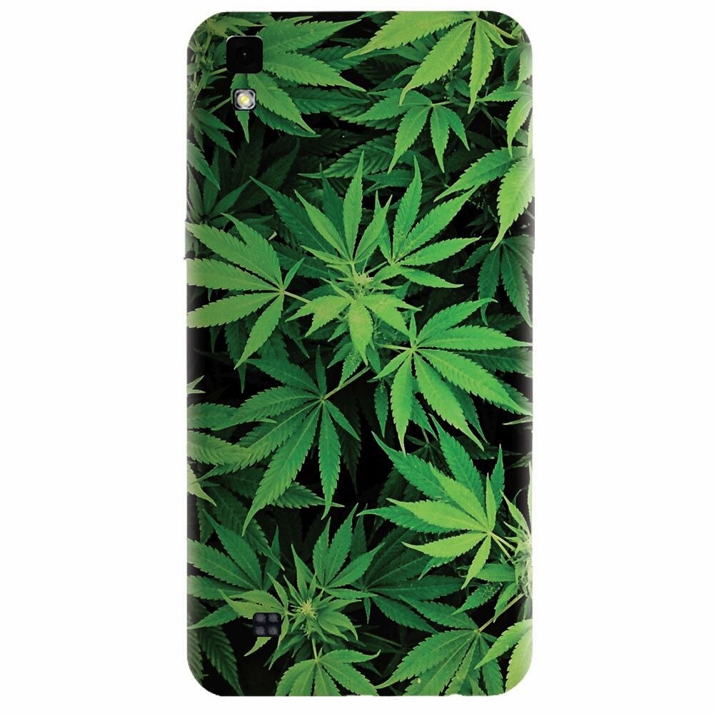 Husa silicon pentru Lg X Power, Green Leaf Pattern