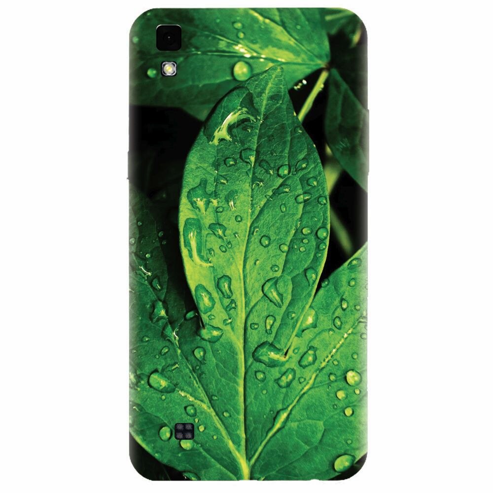Husa silicon pentru Lg X Power, Leaves And Dew