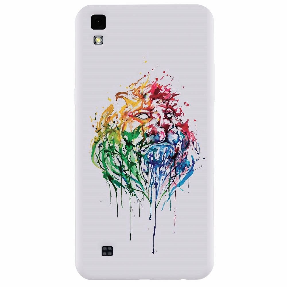 Husa silicon pentru Lg X Power, Paint Illustration Lion Head