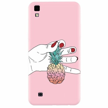 Husa silicon pentru Lg X Power, Rainbow Pinepple Husa silicon pentru Lg X Power, Rainbow Pinepple