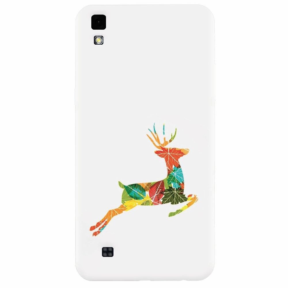 Husa silicon pentru Lg X Power, Colorful Reindeer Jump Illustration