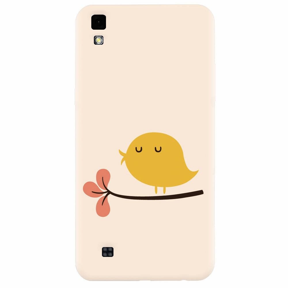 Husa silicon pentru Lg X Power, Flat Minimal Cute Bird Illustration