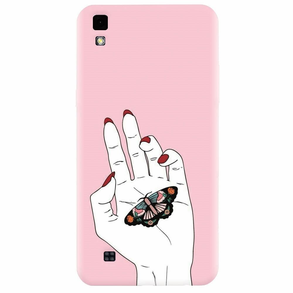Husa silicon pentru Lg X Power, Butterfly In Hand