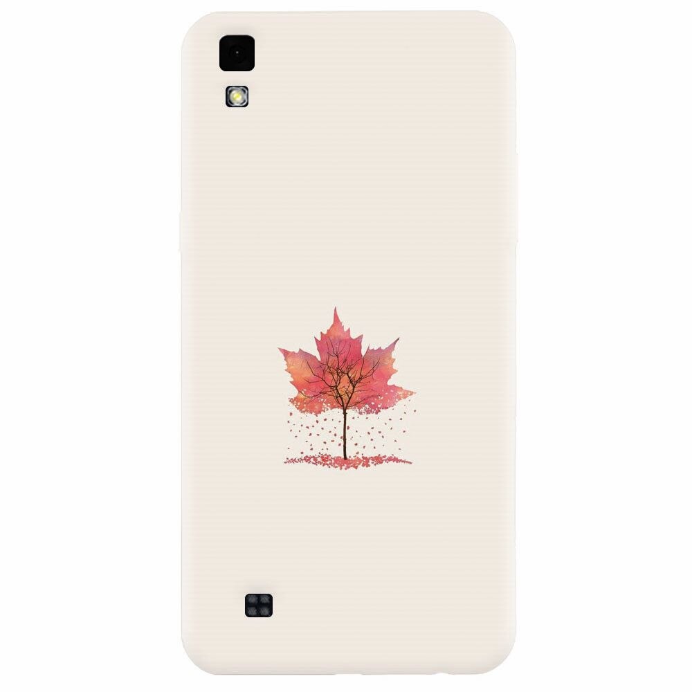 Husa silicon pentru Lg X Power, Autumn Tree Leaf Shape Illustration