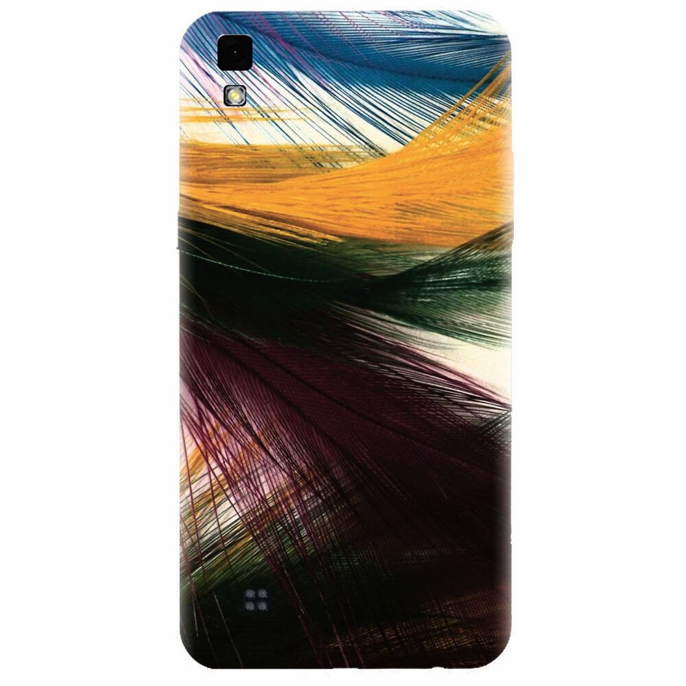 Husa silicon pentru Lg X Power, Colorful Peacock Feathers