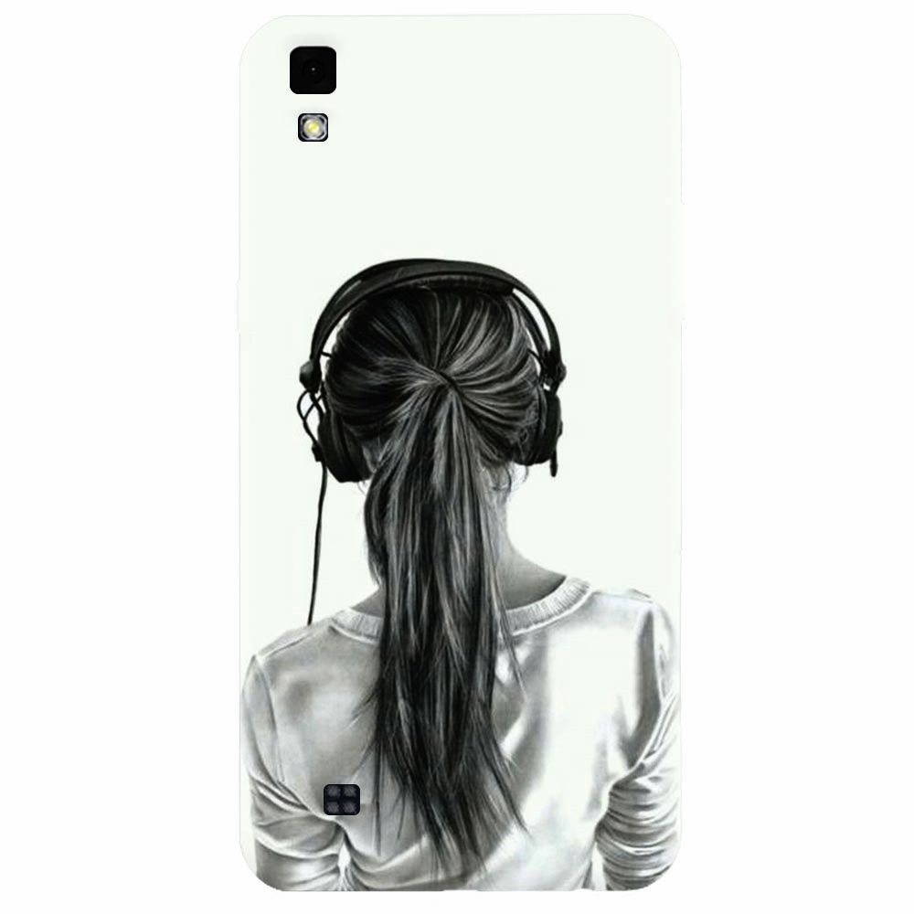 Husa silicon pentru Lg X Power, Girl With Headphone