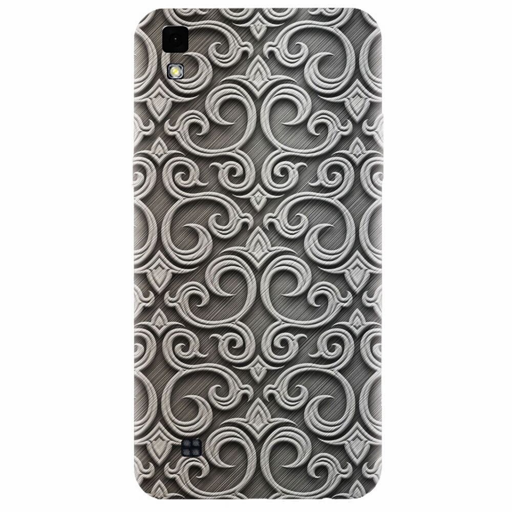 Husa silicon pentru Lg X Power, Baroque Silver Pattern