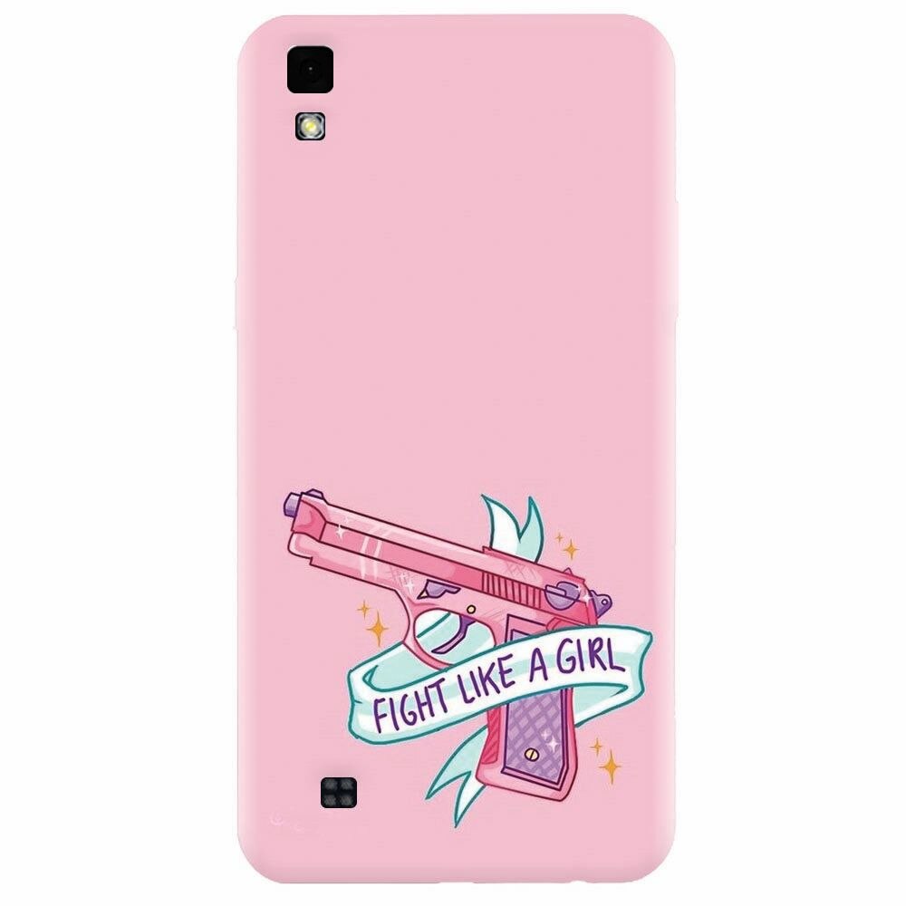 Husa silicon pentru Lg X Power, Fight Like A Girl