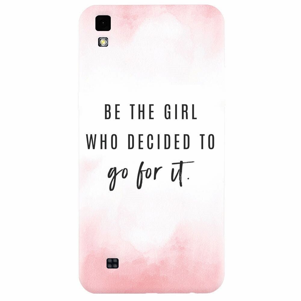 Husa silicon pentru Lg X Power, Quotes Pink