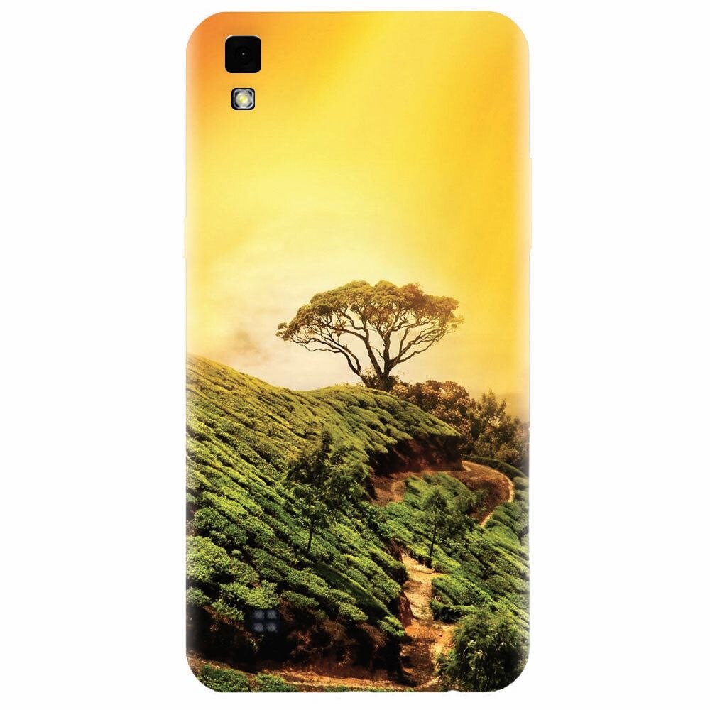 Husa silicon pentru Lg X Power, Hill Top Tree Golden Light