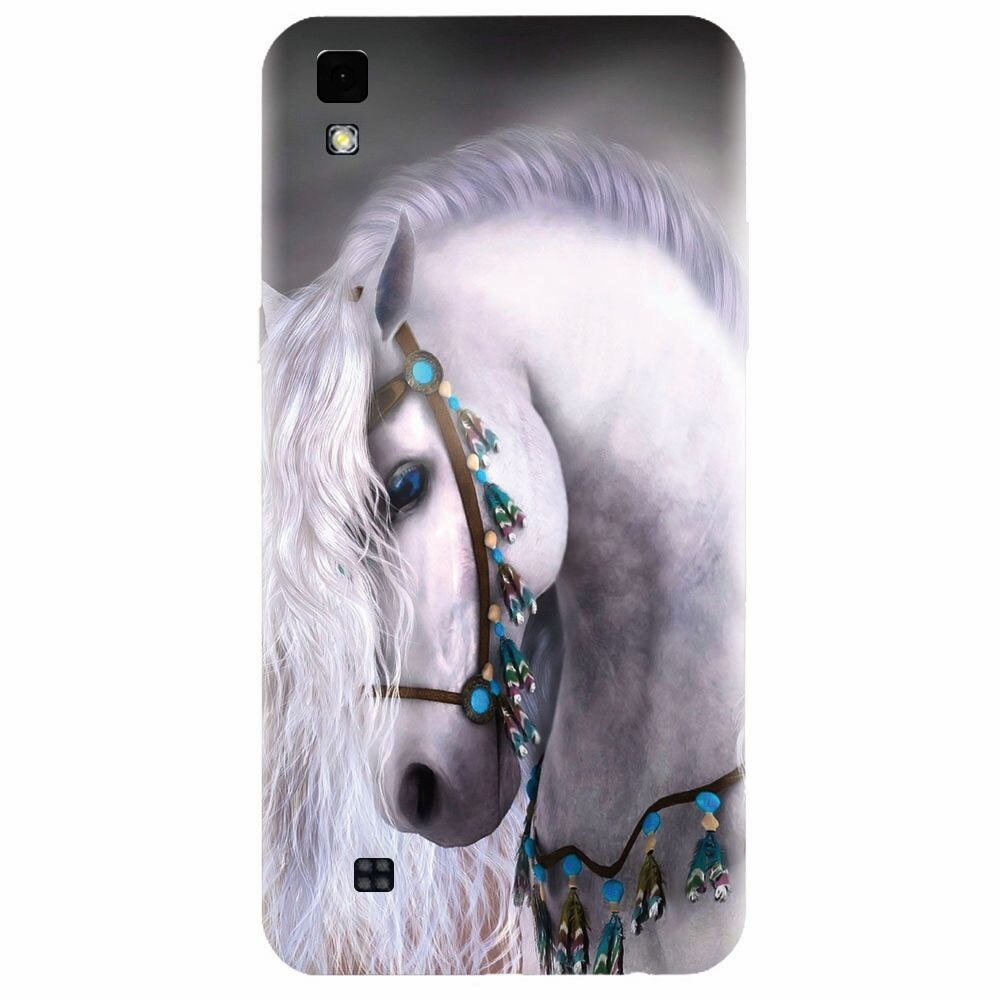 Husa silicon pentru Lg X Power, White Horse