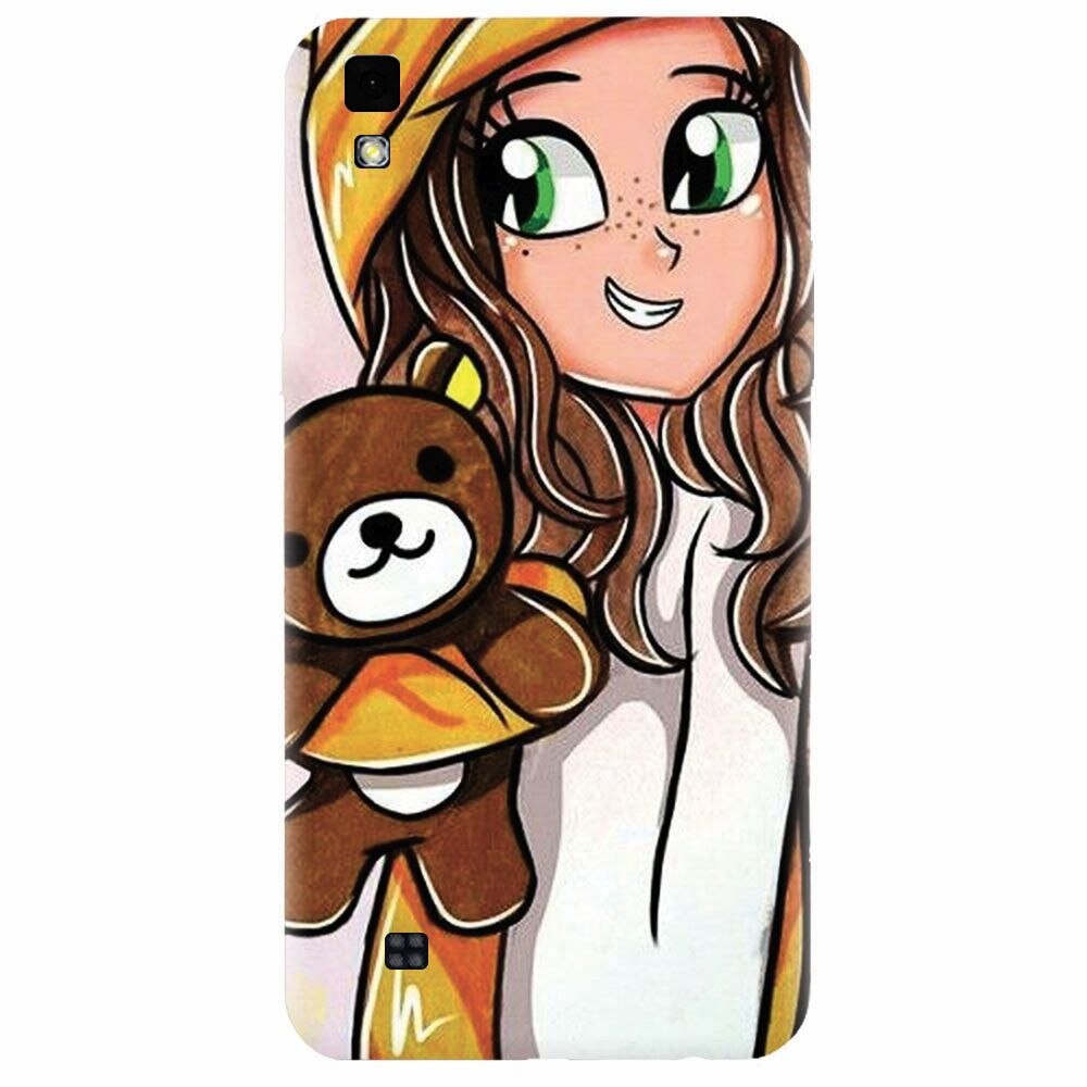 Husa silicon pentru Lg X Power, Girl With Little Bear