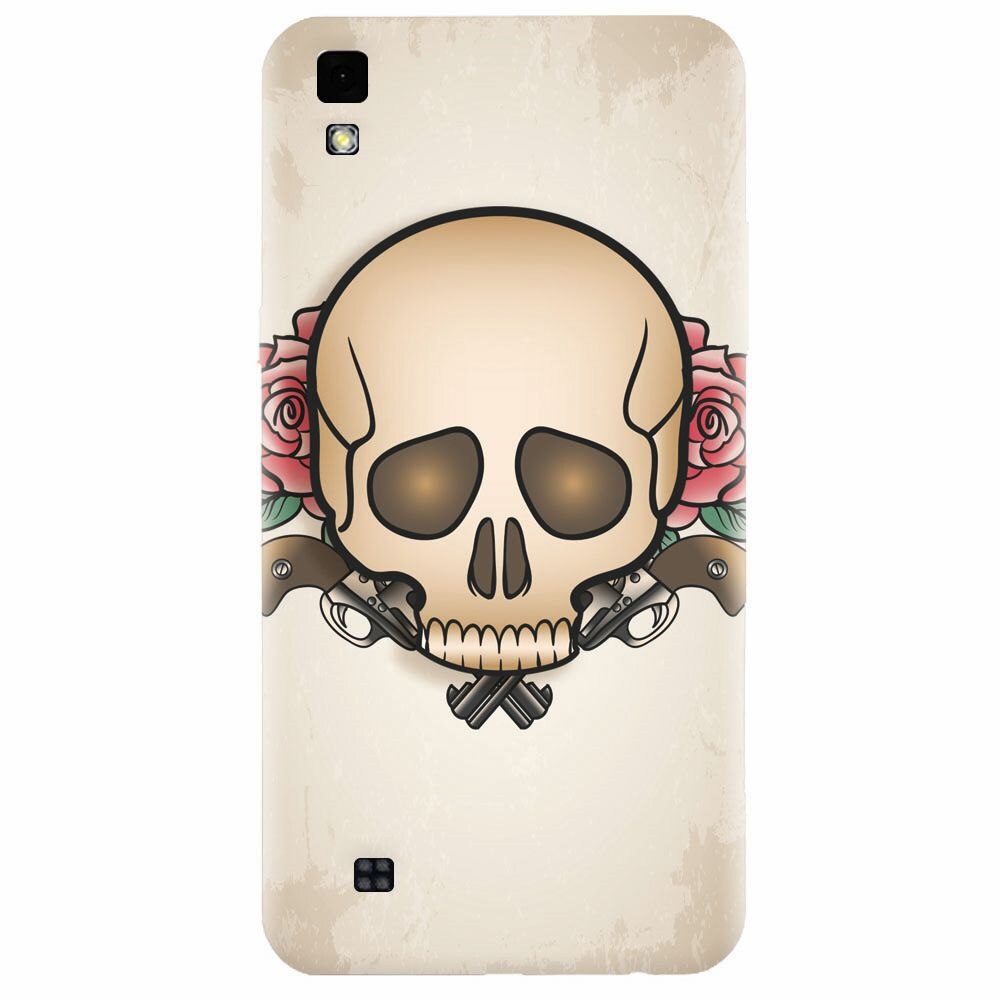 Husa silicon pentru Lg X Power, Skulls And Roses