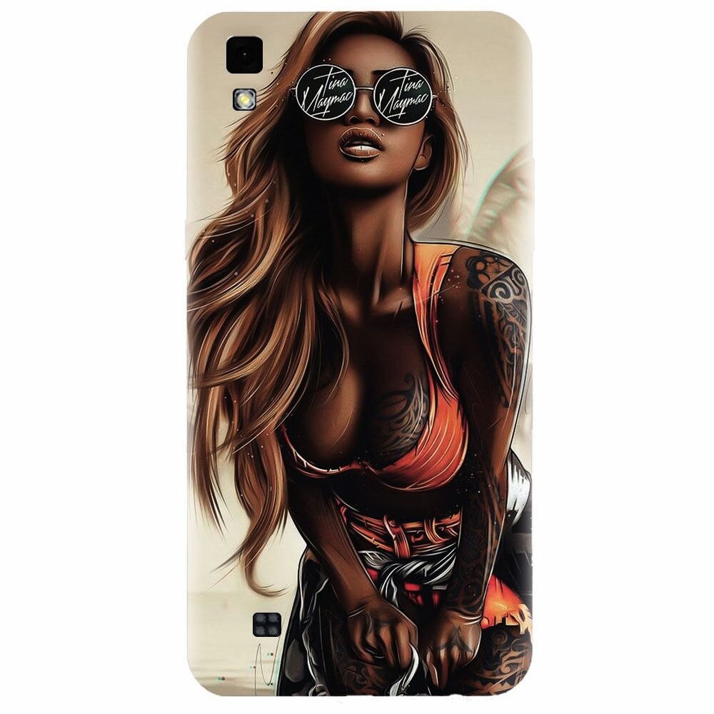 Husa silicon pentru Lg X Power, Tattoed Girl