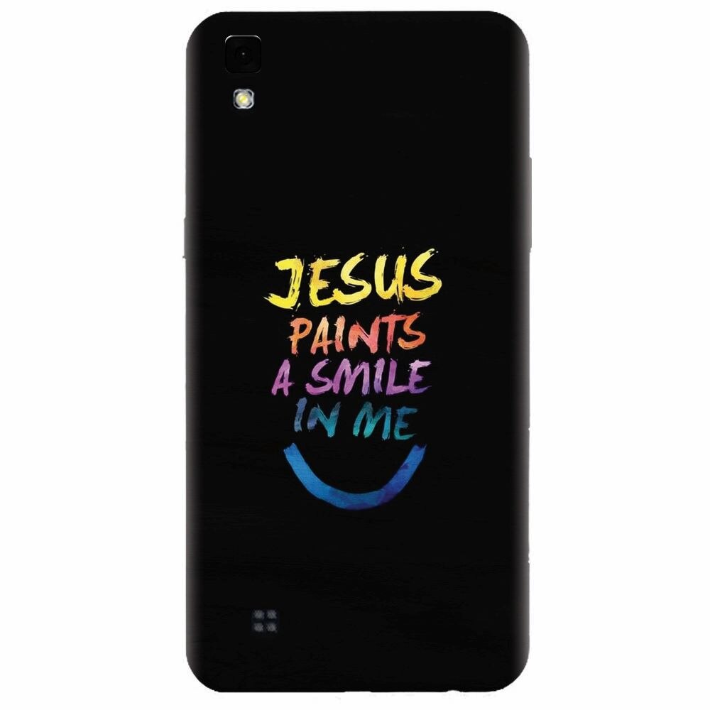 Husa silicon pentru Lg X Power, Jesus Paints A Smile In Me