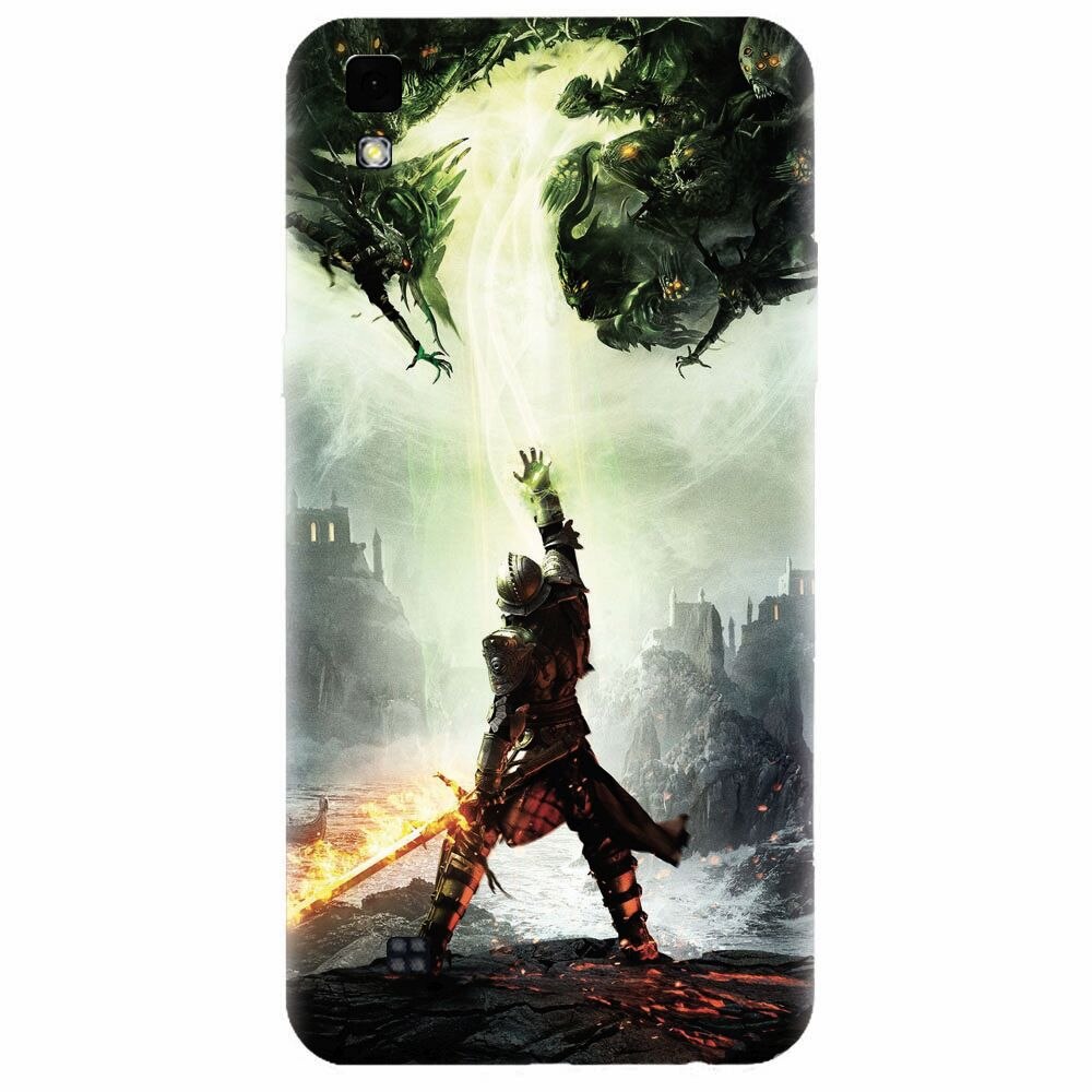 Husa silicon pentru Lg X Power, Green Dragon