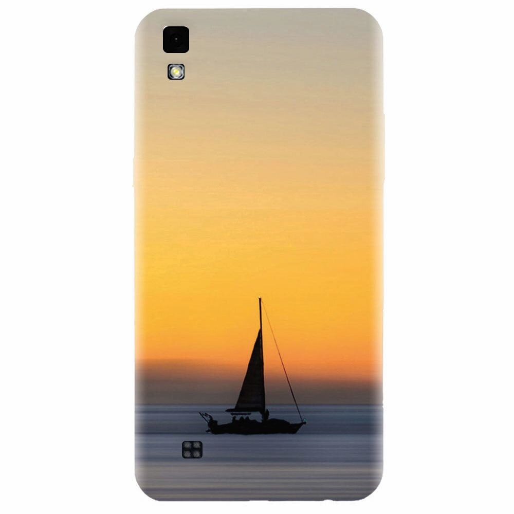Husa silicon pentru Lg X Power, Wind Sail Boat Ocean Sunset