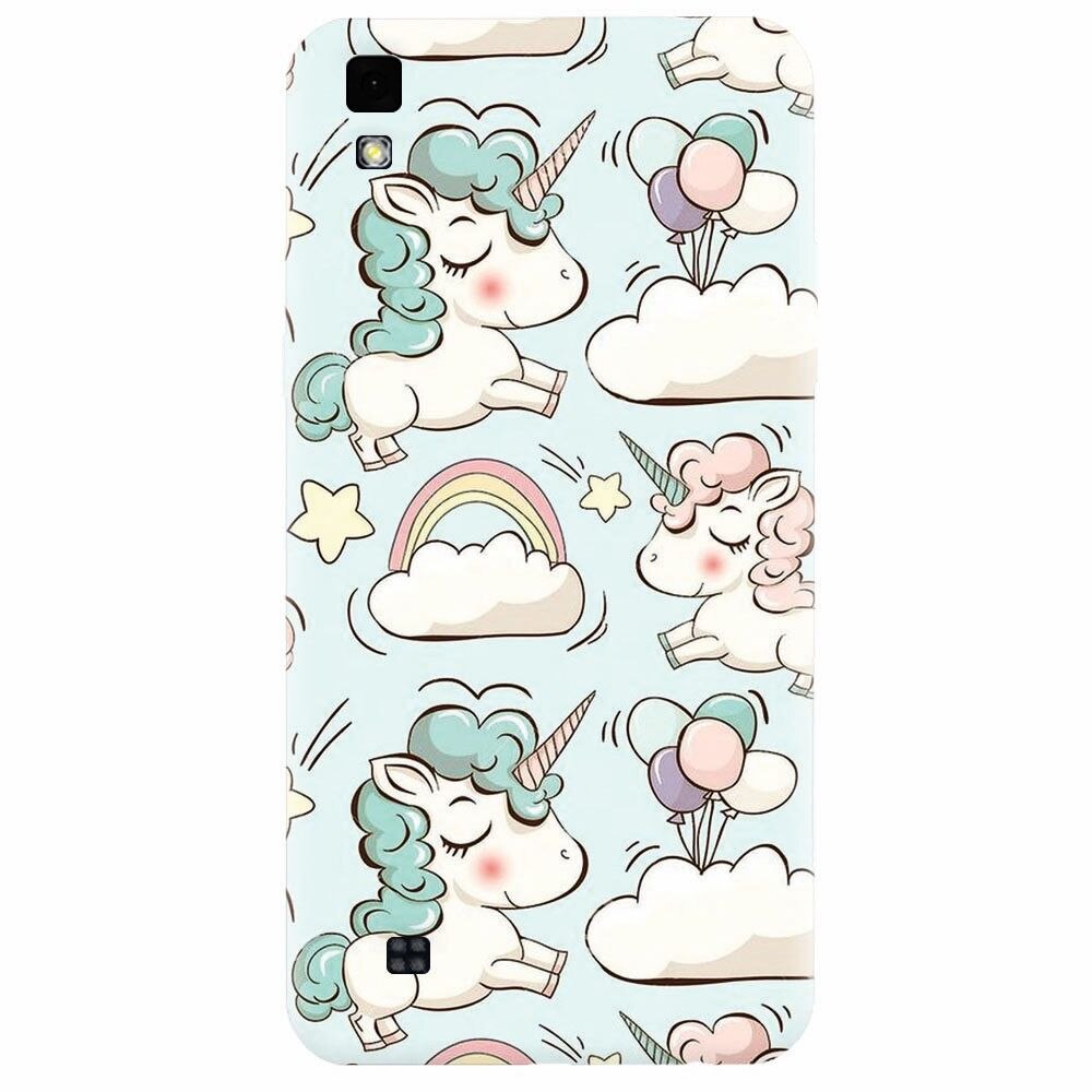 Husa silicon pentru Lg X Power, Unicorns And Clouds