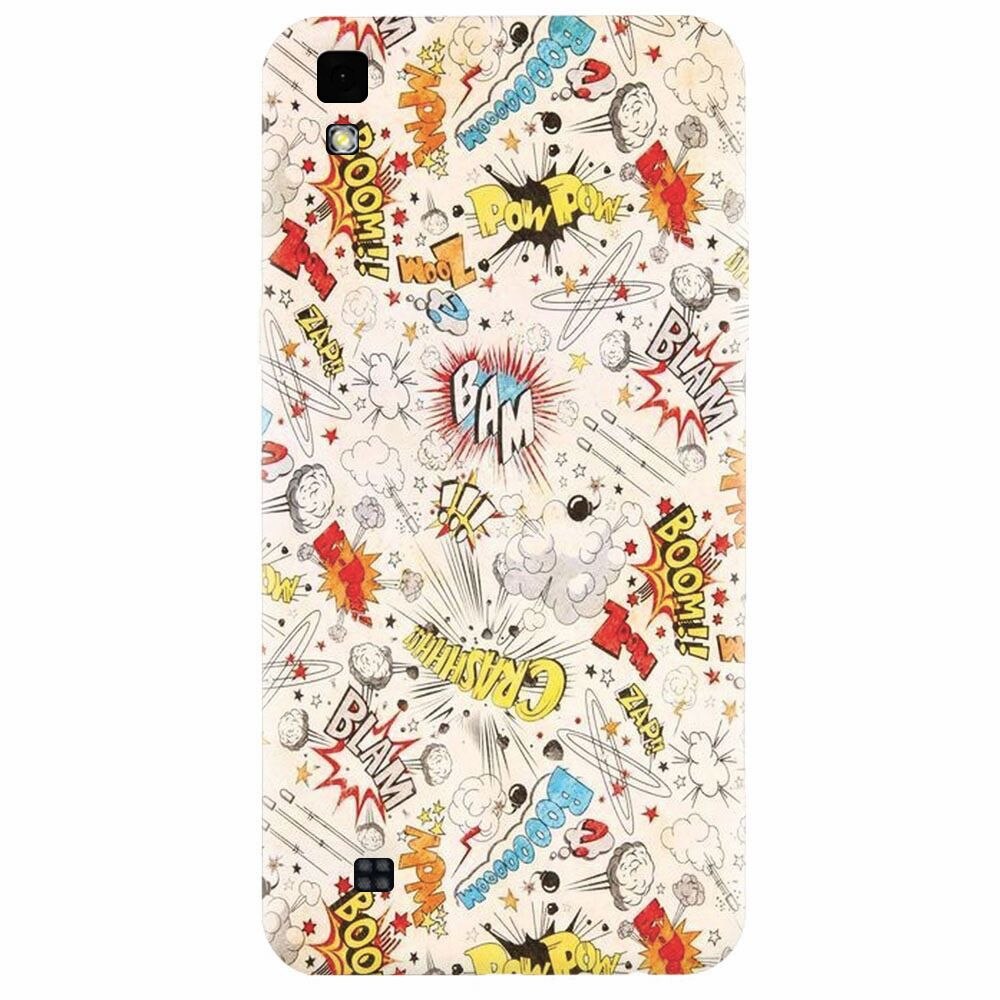 Husa silicon pentru Lg X Power, Vintage Comic