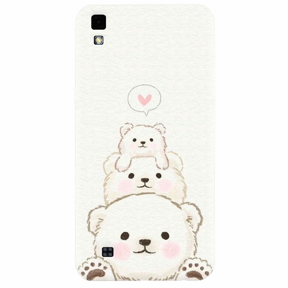 Husa silicon pentru Lg X Power, Bear Family